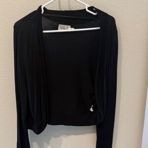 Eliza J Black Open Front Bolero Cardigan